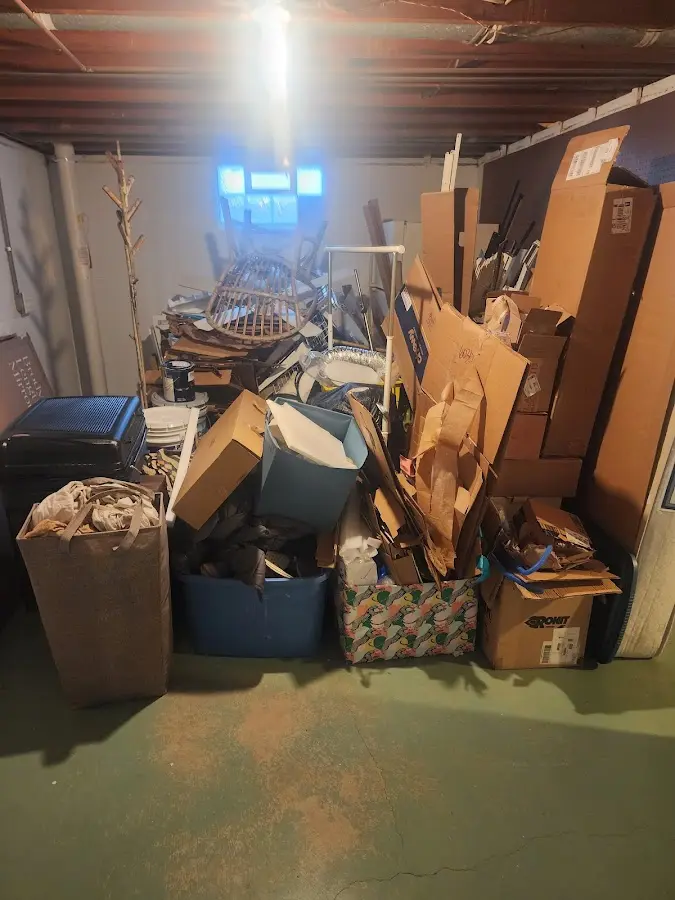 Roll-off dumpster container at job site for 4 Yard Dumpster Rental in Cordes Lakes